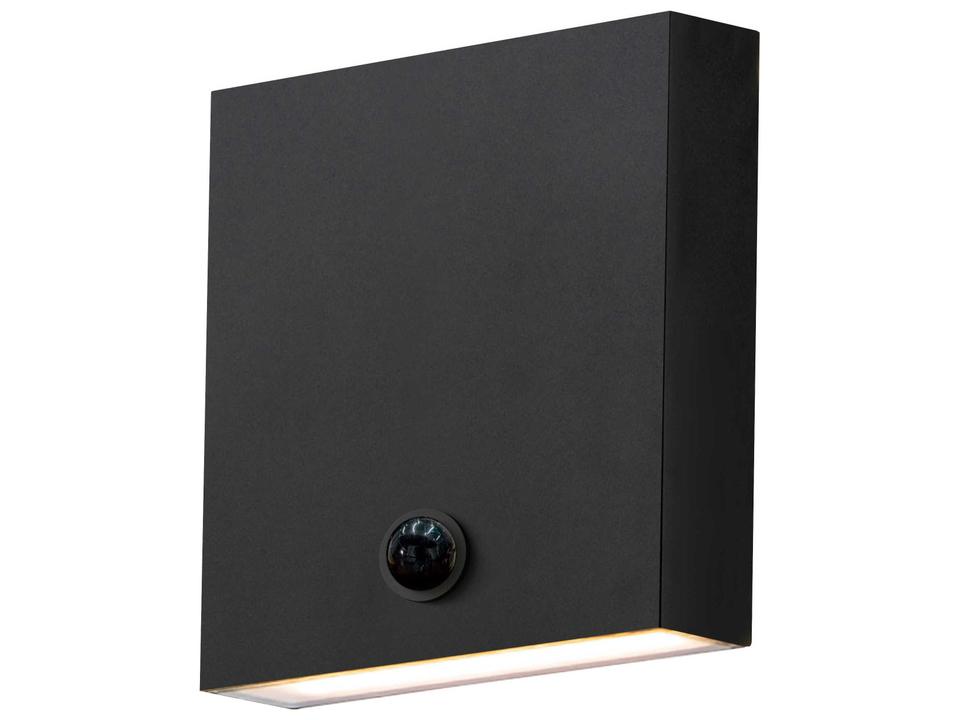 Brik 2-Light Integrated LED Outdoor Wall Sconce with Motion Sensor in Black