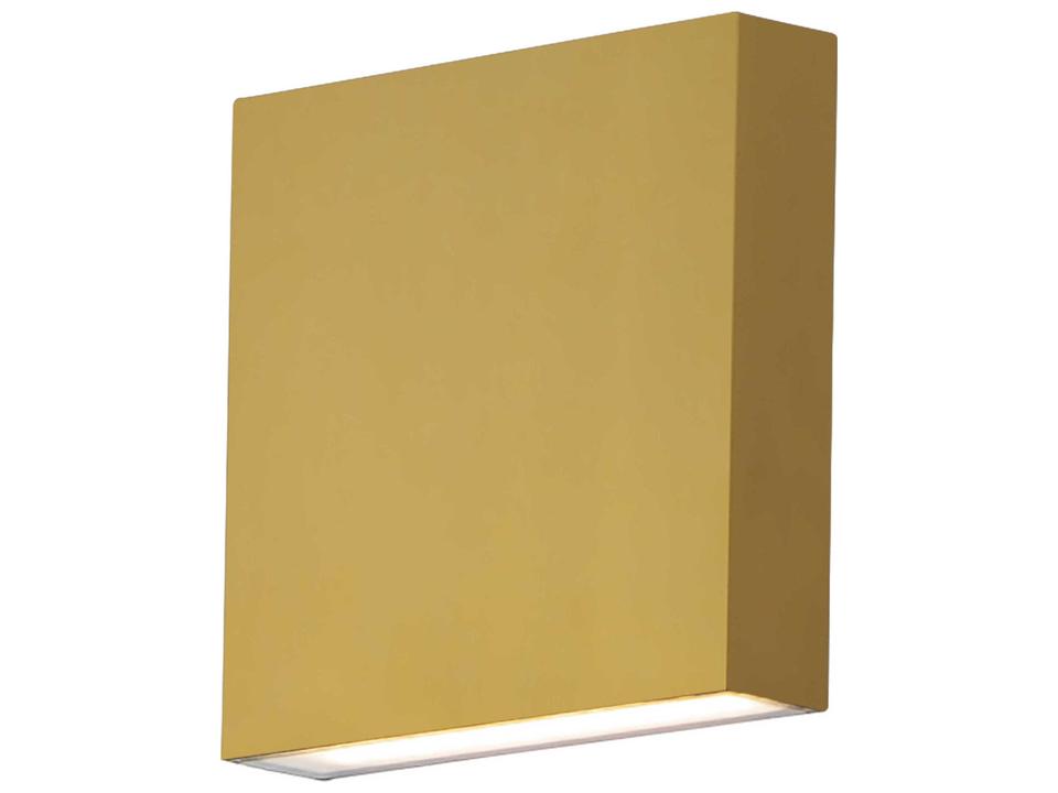 Brik 2-Light Outdoor Wall Sconce in Natural Aged Brass
