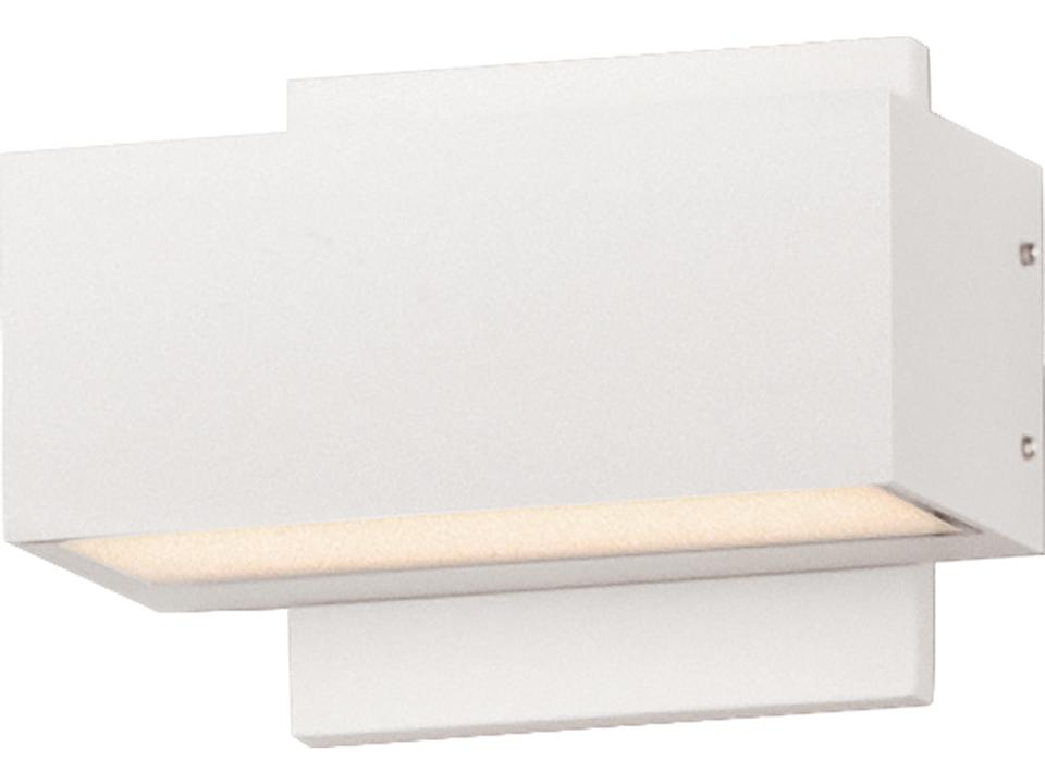 Blok 2-Light Integrated LED Outdoor Wall Sconce in White