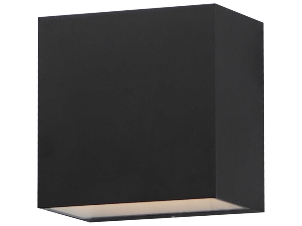 Blok 2-Light Aluminum Outdoor Wall Sconce in Black