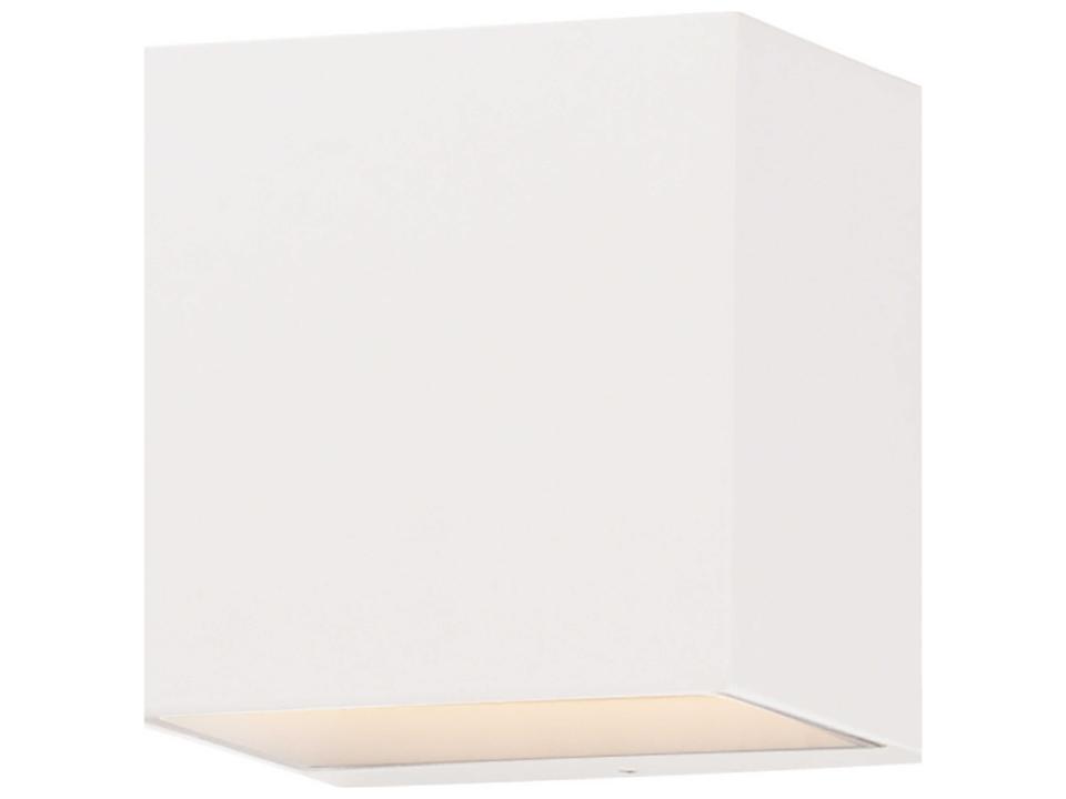 Blok 2-Light Integrated LED Outdoor Wall Sconce in White