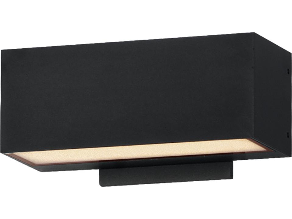 Blok 2-Light Integrated LED Outdoor Wall Sconce in Black