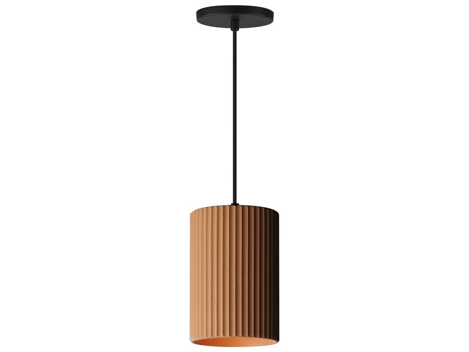 Souffle Single Pendant Light in Terra Cotta