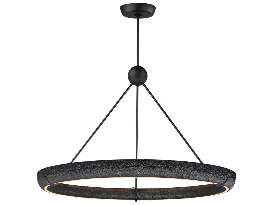 Geist Black Round Pendant