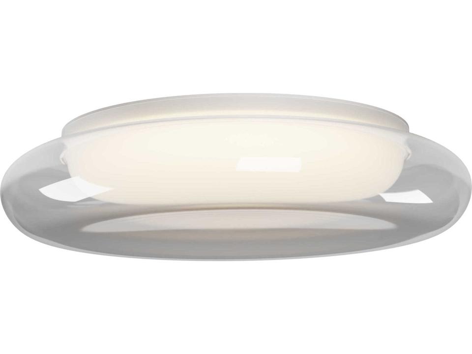 Bubble 1-Light White Round Flush Mount