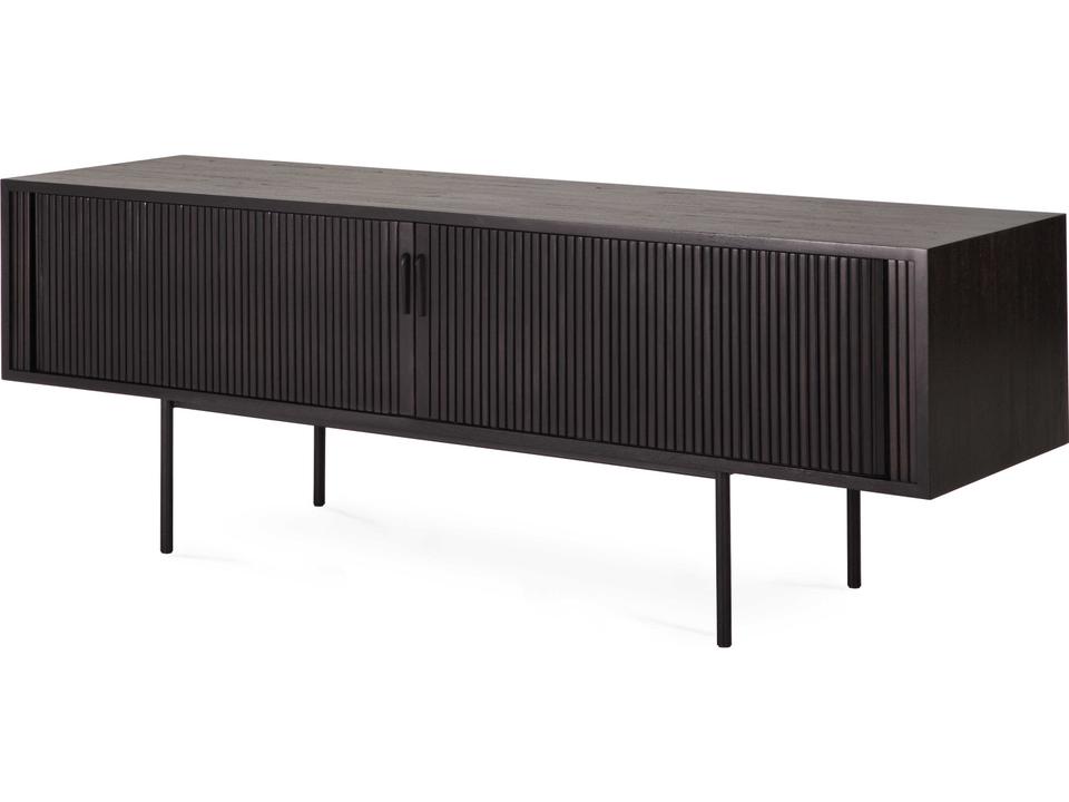Roller Max Teak Black Tv Cupboard