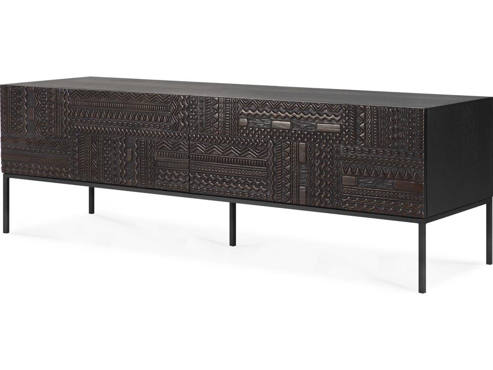 Tabwa Teak Black Tv Cupboard