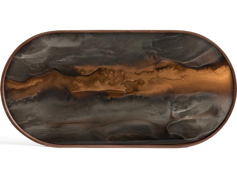 Organic Bronze Glass Tray