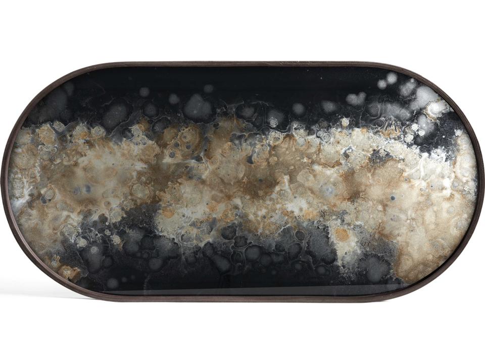 Organic Black Glass Tray