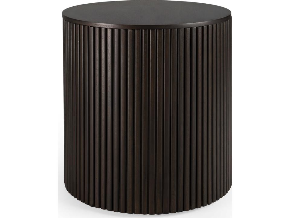 Roller Max Side Table in Dark Mahogany