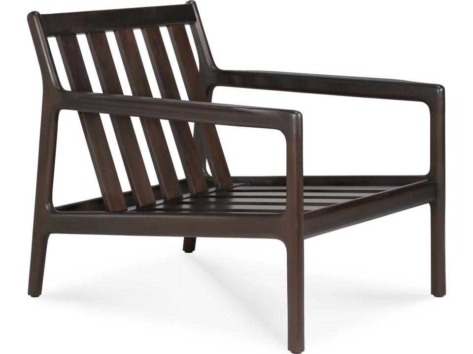 Jack Mahogany Accent Chair Dark Brown with Upholstered Cushion