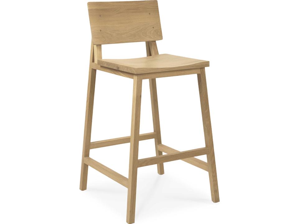 N3 Oak Counter Stool