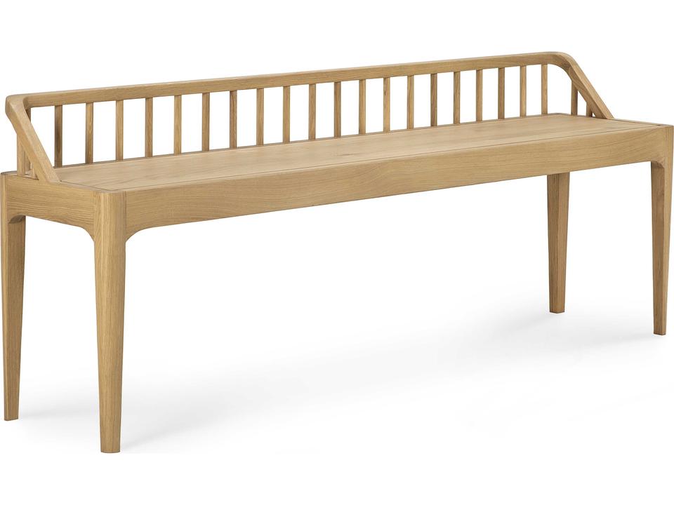 Spindle Oak Bench