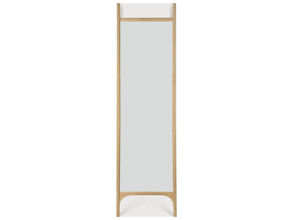 Pi Floor Mirror Oak Frame Rectangular