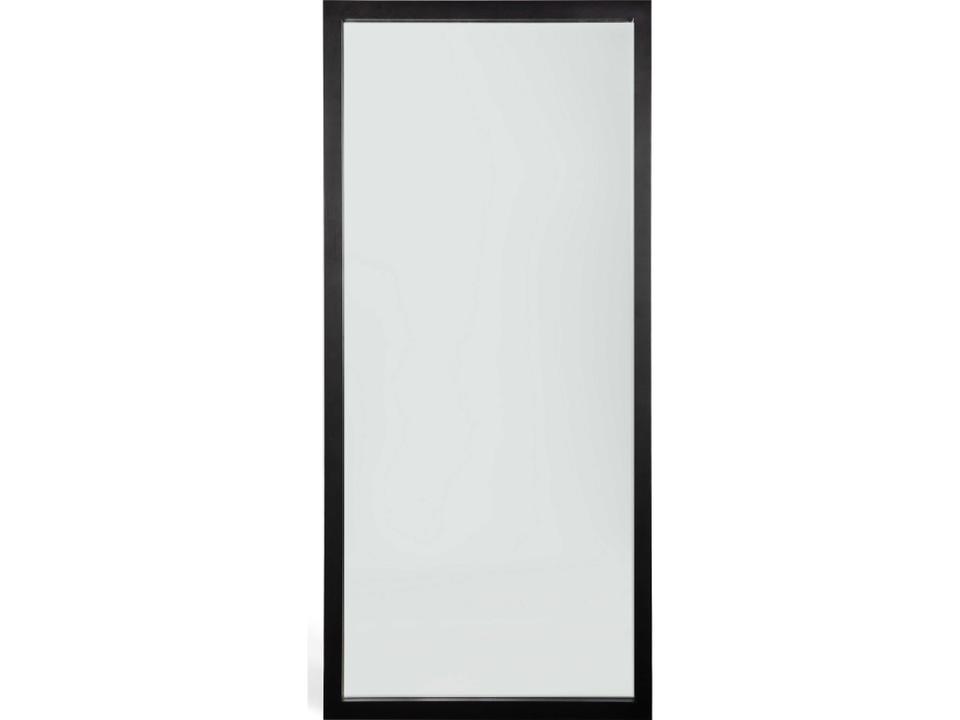 Light Oak Black Frame Floor Mirror