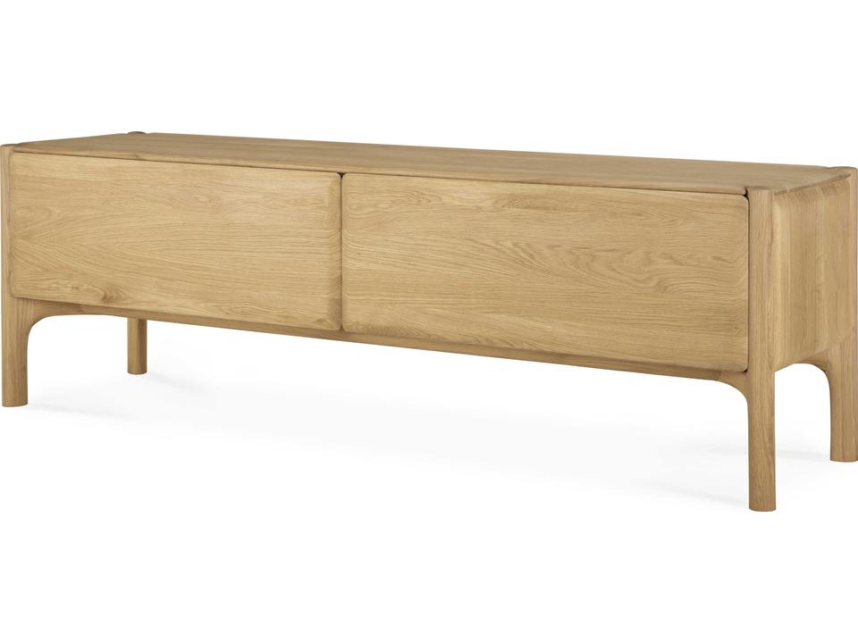 PI Solid Oak TV Cupboard Sideboard with 1 Door and 1 Drawer