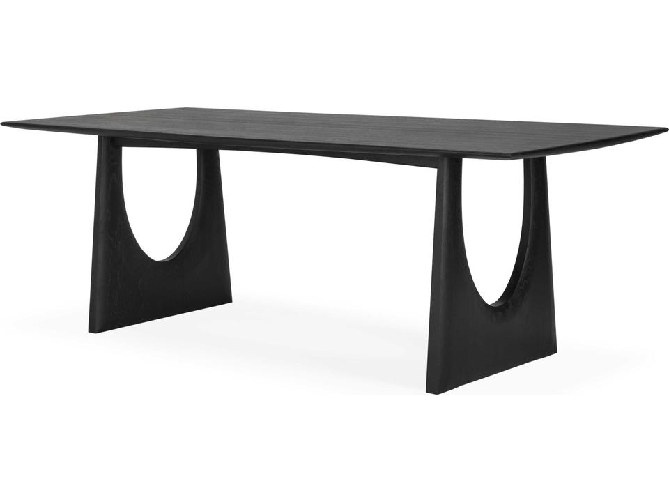 Geometric Oak Black Dining Table Modern Statement