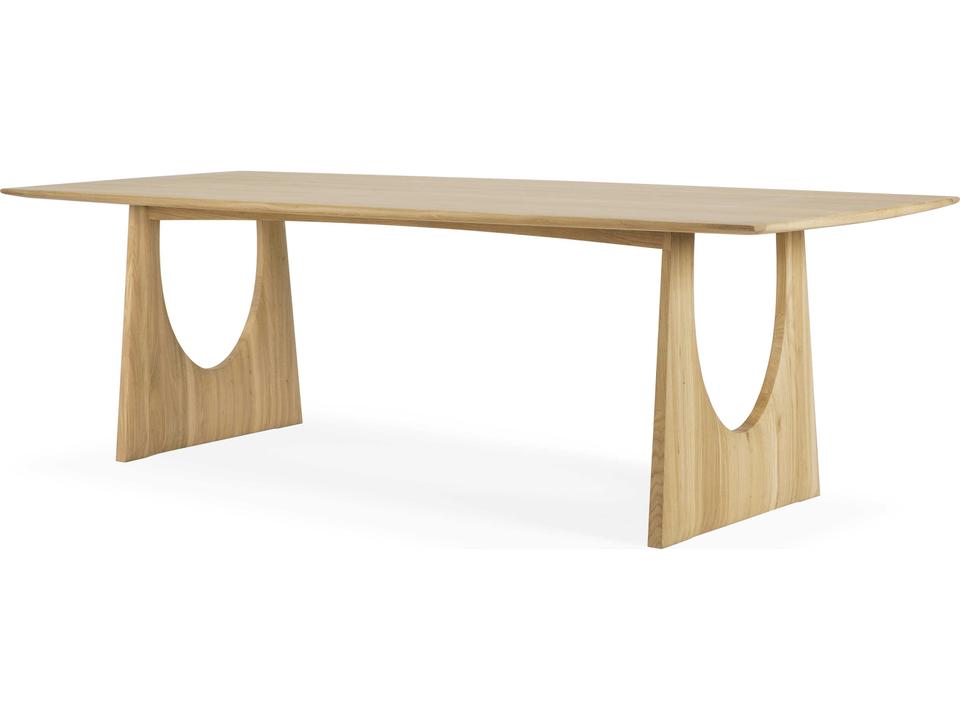 Geometric Oak Dining Table Statement Piece