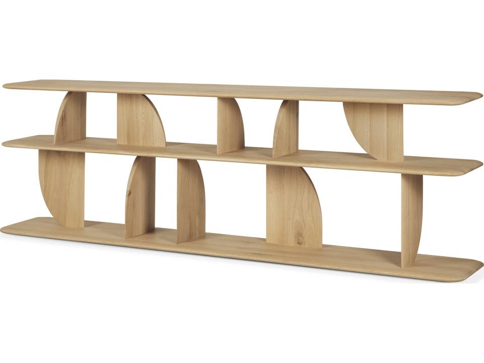 Geometric Oak Sofa Console