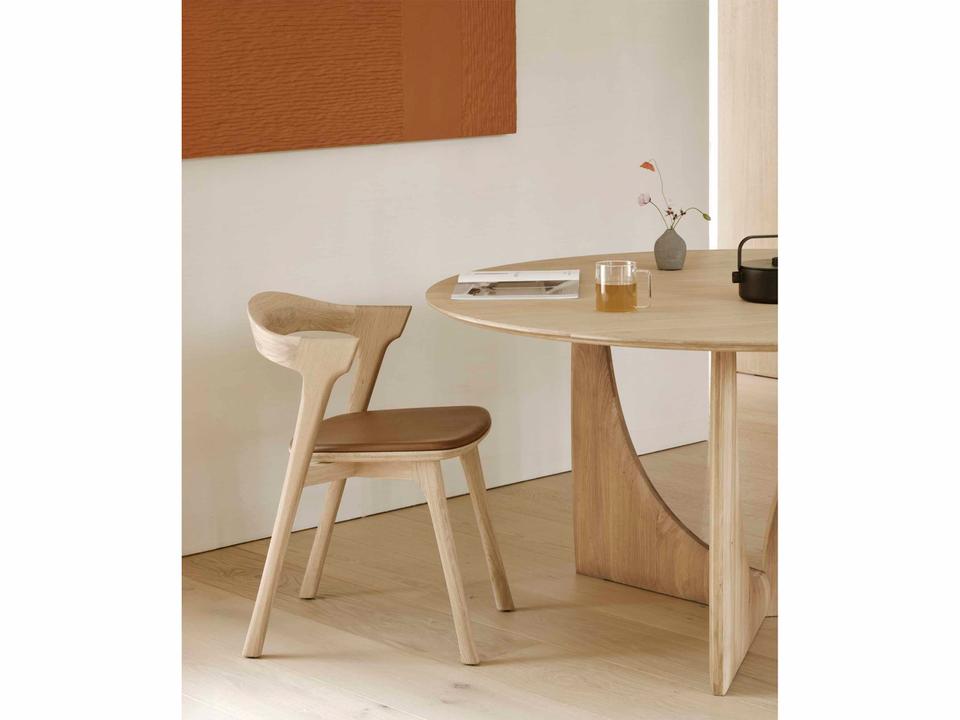 Geometric Oak Wood Dining Room Set