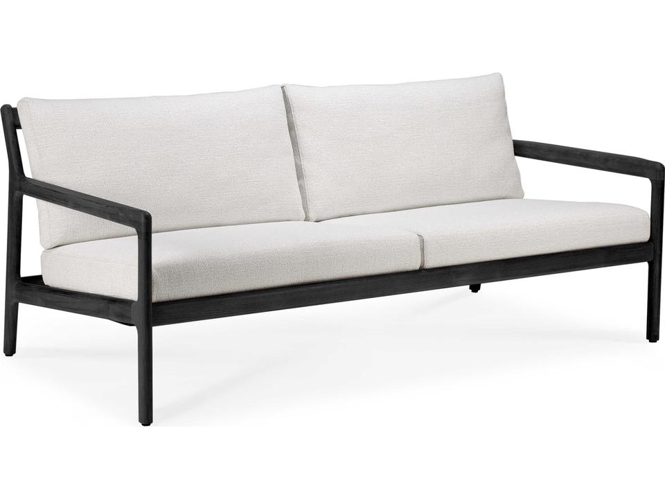 Jack Teak Black And Off White Sofa