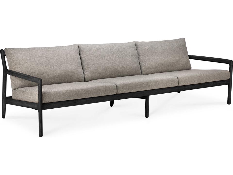 Jack Teak Black And Mocha Sofa