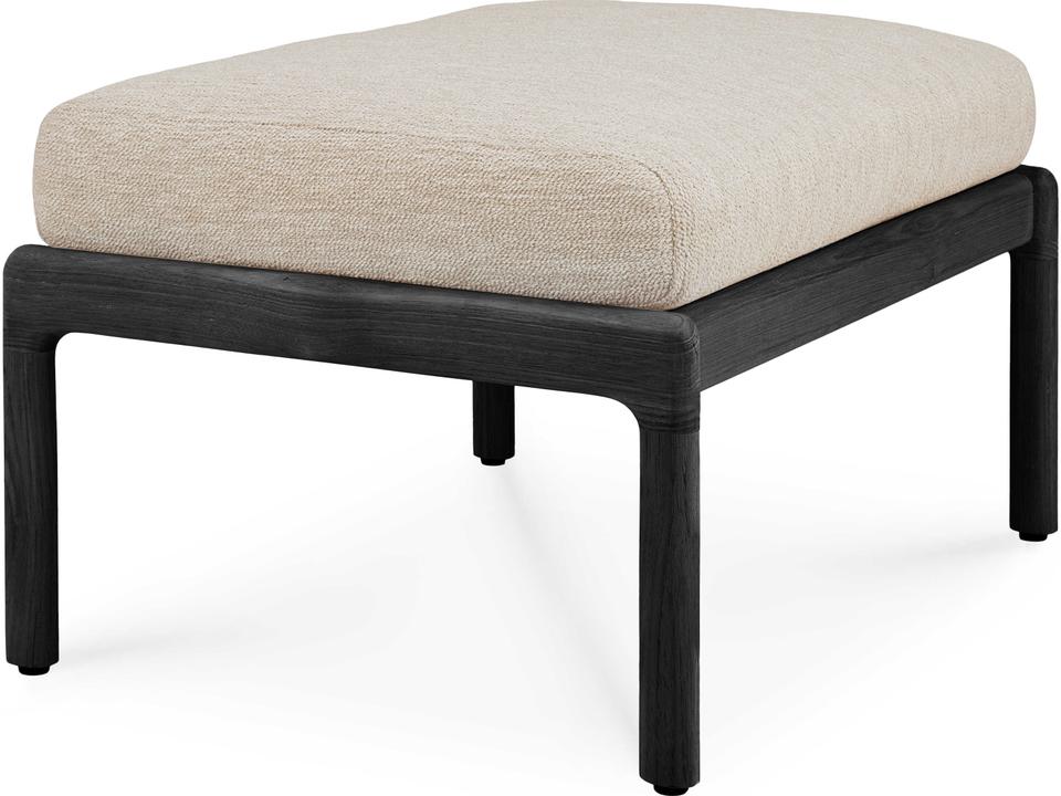 Jack Teak Black Footstool