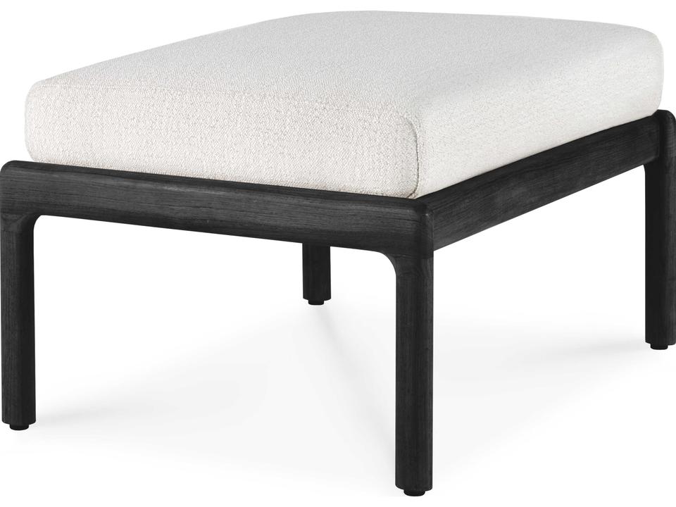 Jack Teak Black Footstool