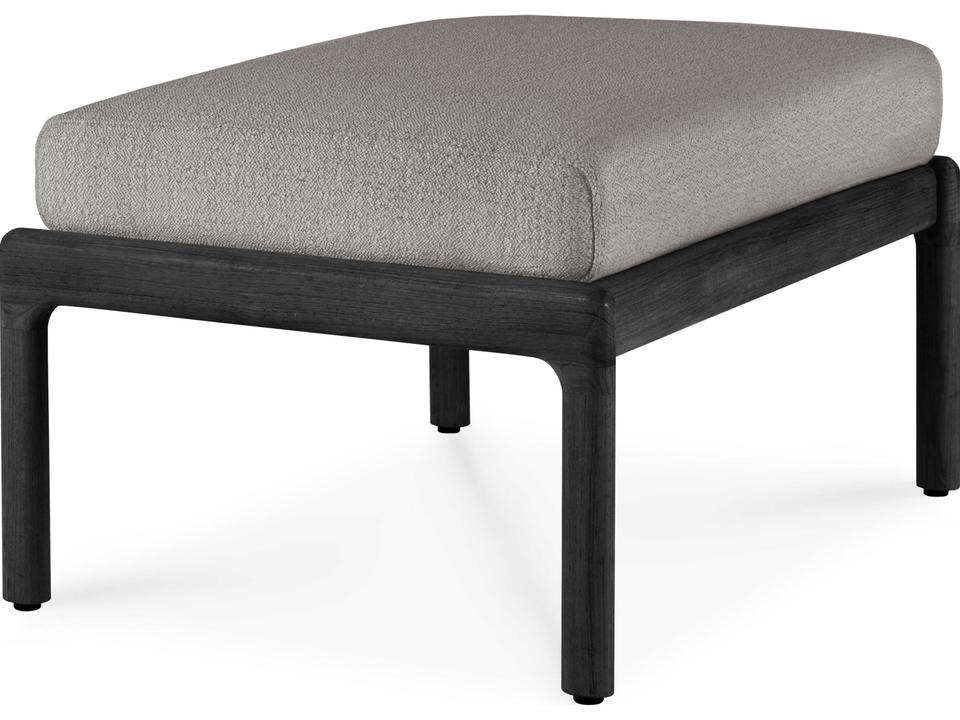 Jack Teak Black Footstool