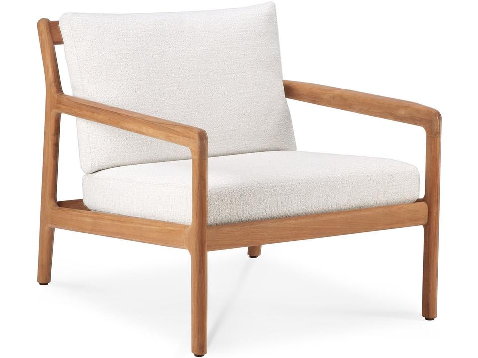 Jack Teak And Off White Lounge Chair