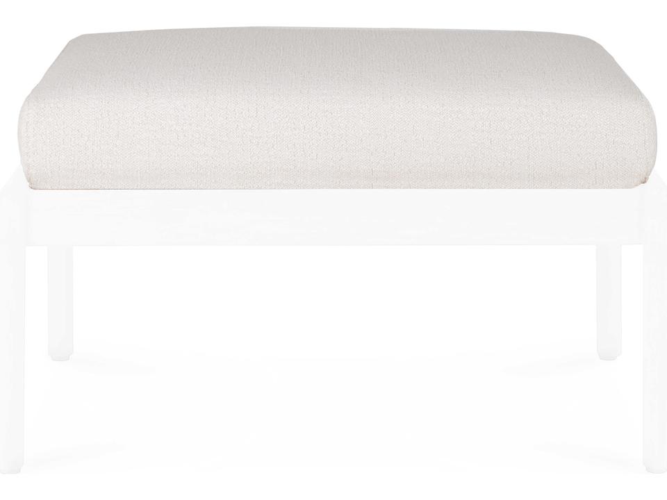 Jack Footstool Cushion with Quick-Dry Foam in Off White