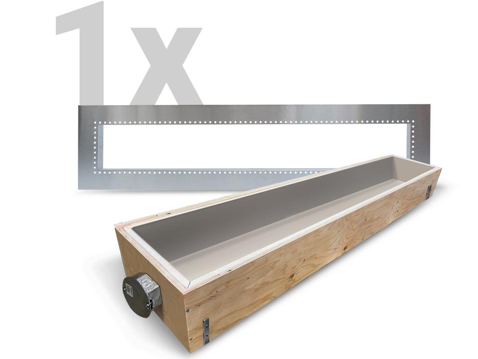 Eurofase 61-Inch Stainless Steel Flush Mount Kit and Fire Rated Box Set