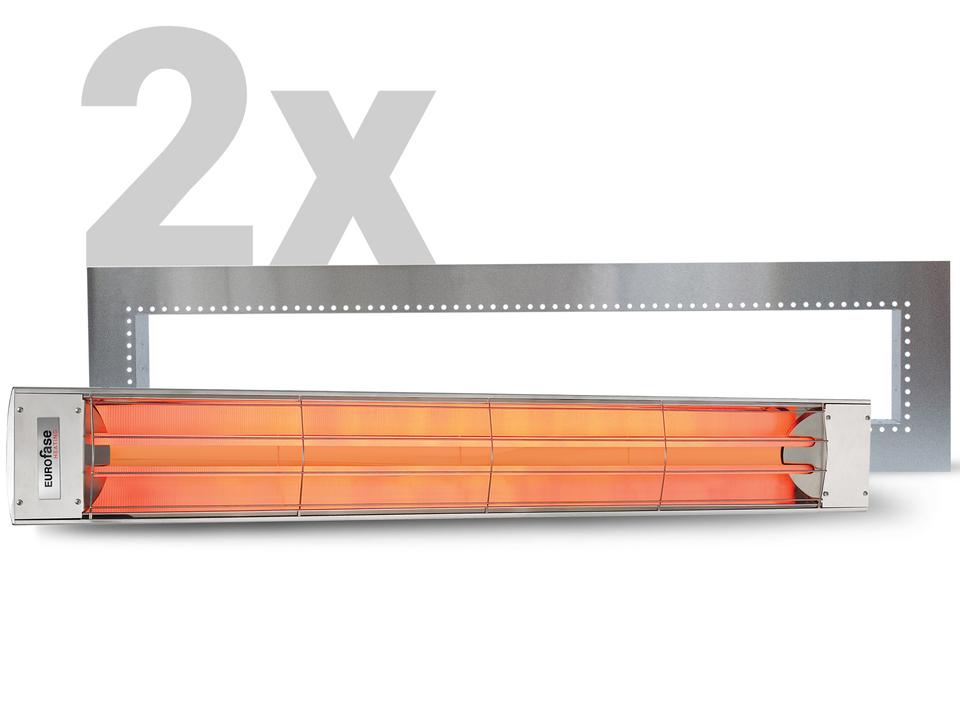 2 61 Inch Stainless Steel Smart WiFi Patio Heater Set