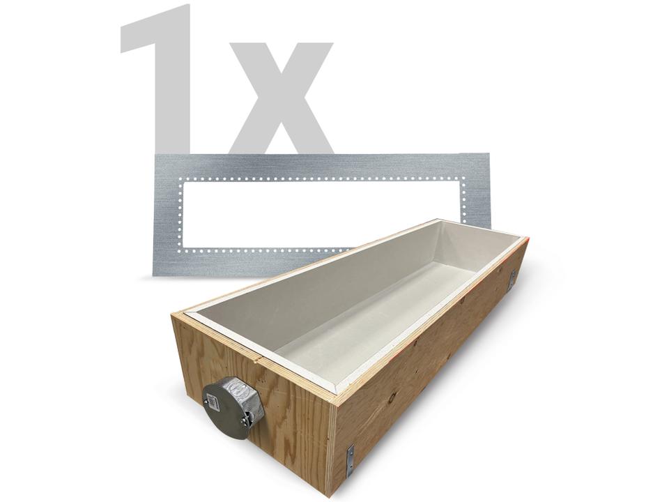 39 Inch Flush Mount Kit with Fire Rated Box Heater Set