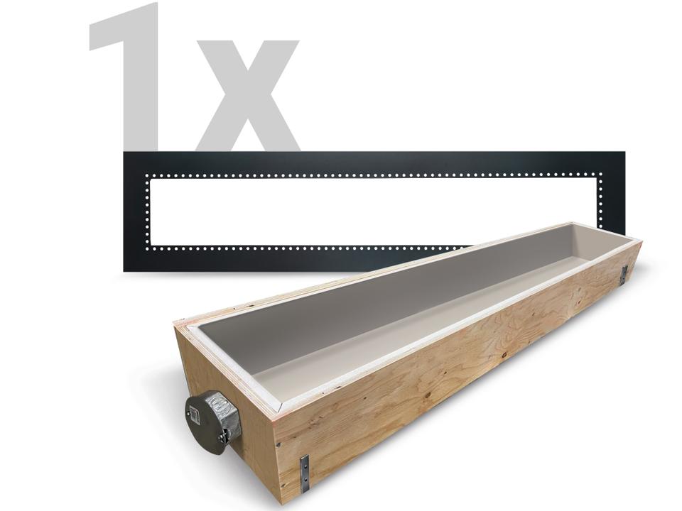 61 Inch Black Flush Mount Kit and Fire Rated Box Set