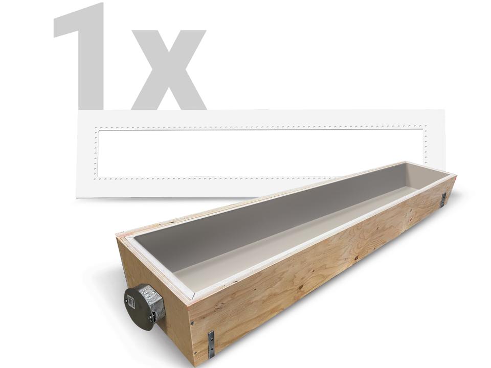 EF61 Series 61 Inch White Flush Mount Kit and Fire Rated Box Set