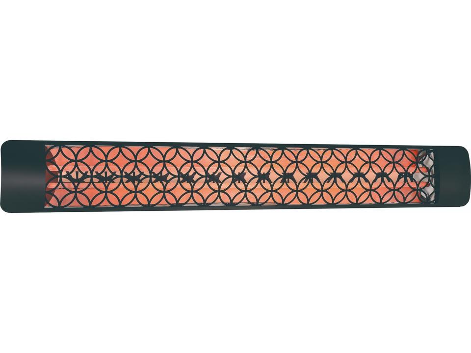 6000 Watt Outdoor Heater with Clover Decor Plate in Black