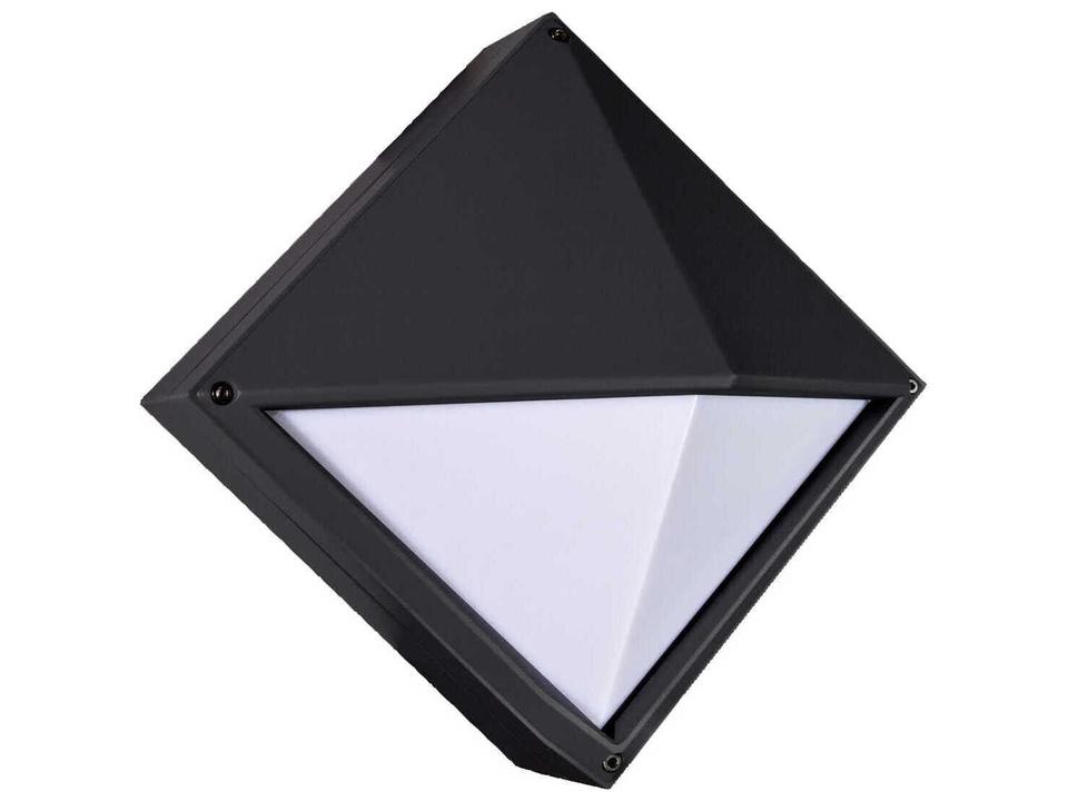 Diamond 1-Light Outdoor Wall Light in Black