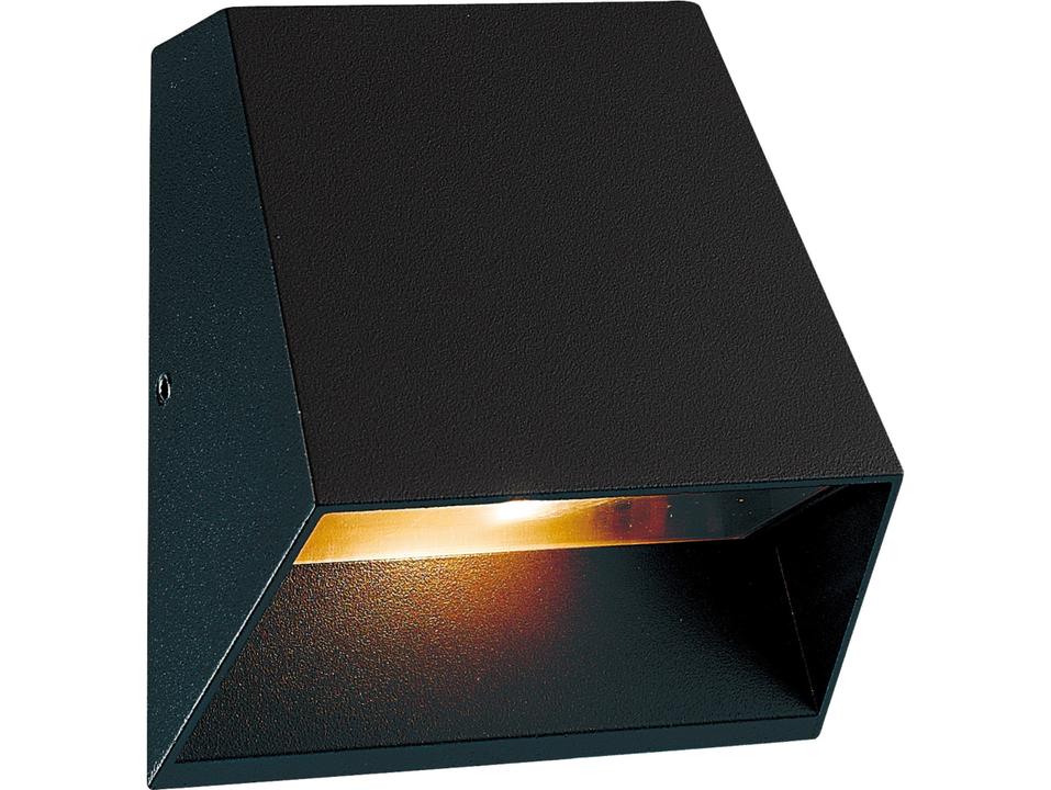 Kilo 1-Light Integrated LED Outdoor Wall Light in Black