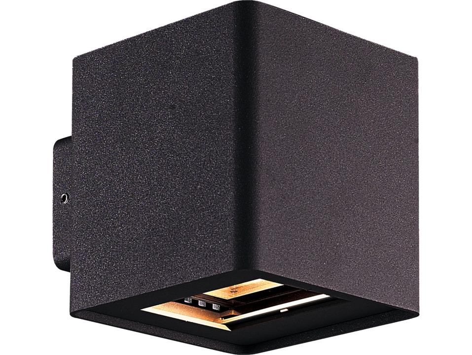 Crest Integrated LED Outdoor Wall Light in Black