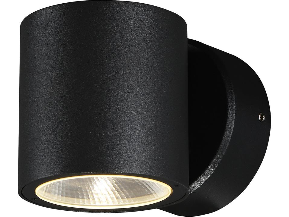Volume 1-Light LED Outdoor Wall Mount in Black