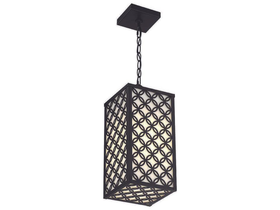 Clover Geometric Integrated LED Outdoor Pendant Light in Black