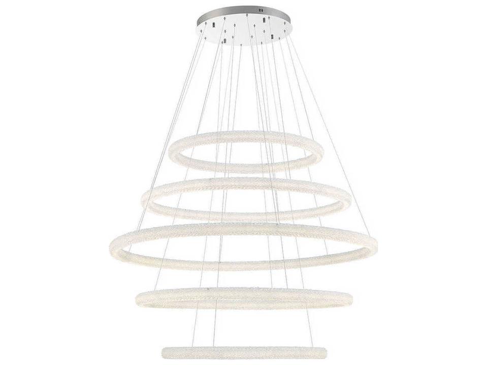 Sassi 1-Light Chrome Crystal LED Linear Chandelier