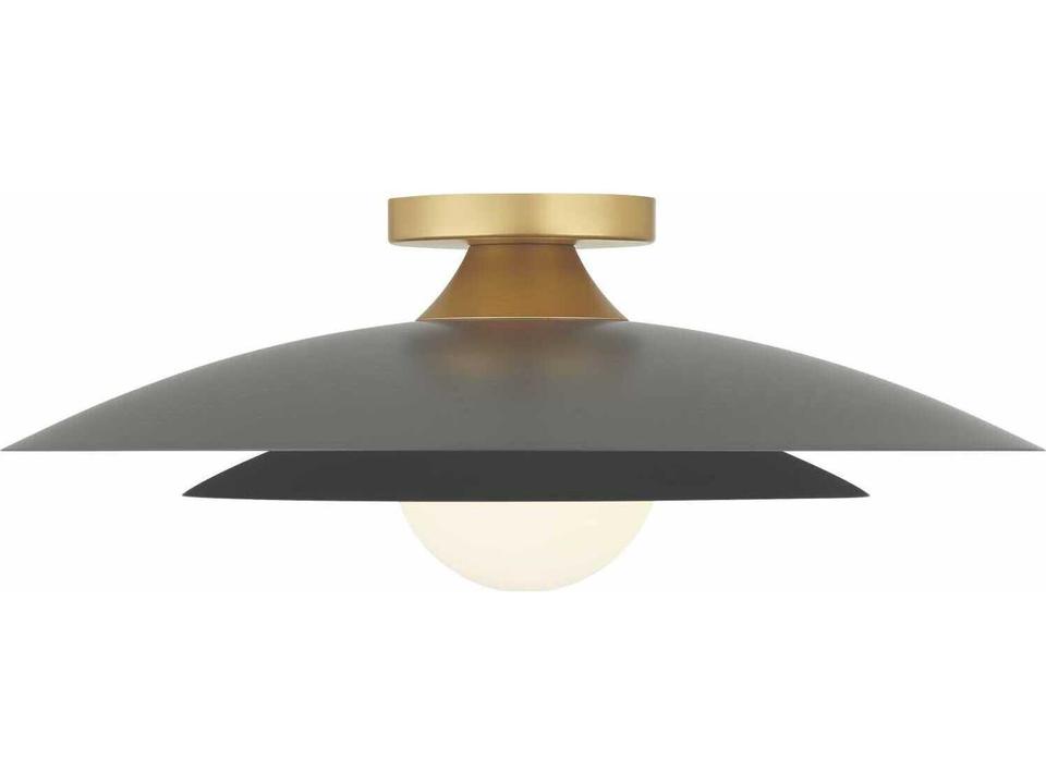 Welsh 1-Light Gray Dome Semi Flush Mount