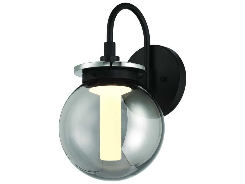 Caswell 14 Inch 1-Light Outdoor Wall Light in Black