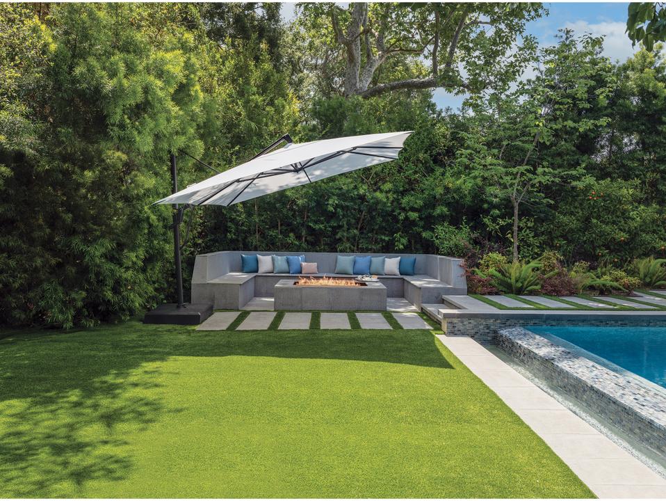 AKZ Plus 11.5 Foot Square Cantilever Umbrella
