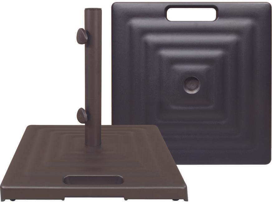 Monaco 100LB Square Cast Aluminum Umbrella Base with Wheels and Handle