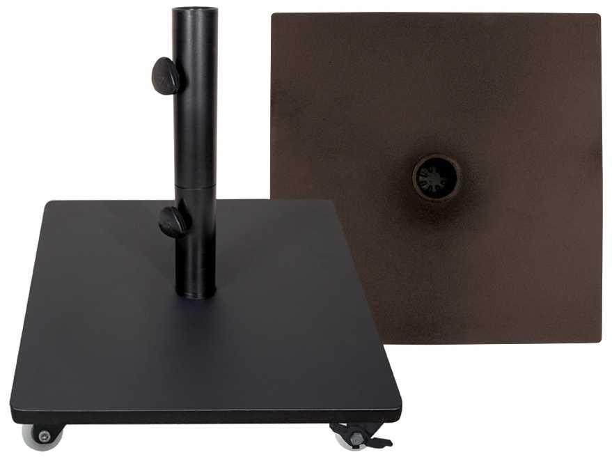 120 Pound Steel Umbrella Base with Locking Casters