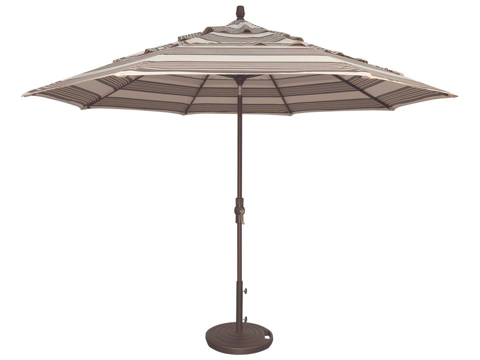 11-Foot Octagon Market Umbrella with Collar Tilt and Crank Lift