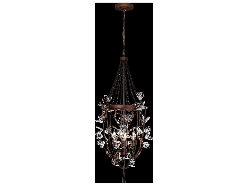 Volare 4-Lights Bronze Lantern Chandelier